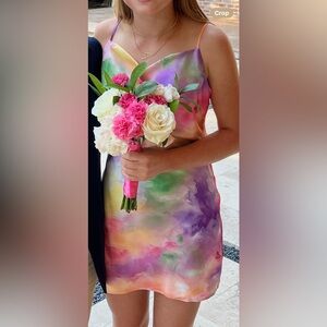 superdown Multicolor Tie-Dye Dress